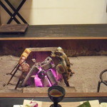 Yamayurinoyado - 夕食（囲炉裏で魚等を焼いて頂きます
