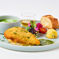 伊達鶏と香ばしいバターナッツのロースト ジェノベーゼソース