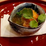 馬車道 大かわ - ウルイと蕗・赤貝タイラ貝