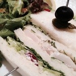 マイセン カフェ - 2014年7月ホタテグリルとルッコラのサラダサンド　アップ