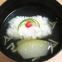 懐石 斉藤 - 椀物　鱧と冬瓜　じゅんさい