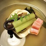 遊季の里 - 先吸　フキ　わらび　蛤　桜扶　若芽　木の芽