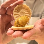 銀座 しのはら - あん肝と柿