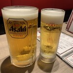 和牛一頭買 焼肉 樹々 - ビール大と小