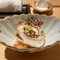 すが弥 - 河豚白子に松葉杖とバターライス