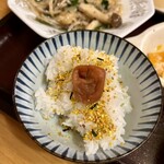 佐竹旅館 - 梅干しとふりかけご飯が美味しい。