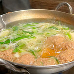 韻松亭 - 鍋 鳥つみれ、豆富、くずきり