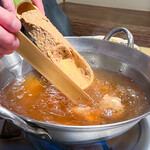 韻松亭 - 鍋 鳥つみれ、豆富、くずきり