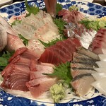 浜いち - おまかせコースの刺し盛り ６人前