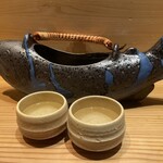 魚料理・もつ鍋  山咲き - 骨酒　結局４合呑みました！