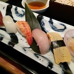 郷土料理 かどや - 弁天寿司セットはにぎりが５貫