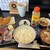 竜と蕉 - 料理写真:ご飯半分でもボリューミーw お刺身とフライセット¥1200-