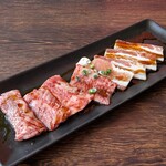 銀次郎 - Ｗカルビセットの肉♪