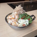 もんじゃ 鉄板 天善 - 和牛モツもんじゃ