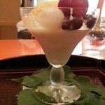 祇園つじや - 上から  レーニア、黒豆、白玉、塩アイス、枝豆ムース？