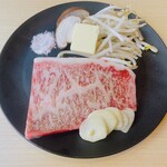 もんじゃ 鉄板 天善 - 五島牛サーロインステーキ