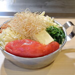 もんじゃ 鉄板 天善 - 明太大葉バターもんじゃ