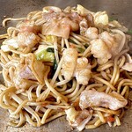 もんじゃ 鉄板 天善 - ホルモン焼きそば