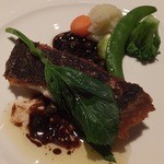 ロワゾー・パー・マツナガ - 2014/06　ひらめの焦がしバターソース