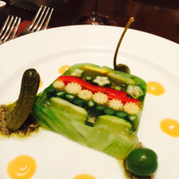 サバティーニ・ディ・フィレンツェ 大丸東京店 - 夏野菜のテリーヌ トマトのヴィネグレットとタプナード添え