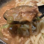 武膳 - カレー餡はとろみが強くてモッタリしてます