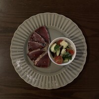 戻り鰹と水茄子のコンデュモン