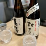 黒豚とんかつ ほり壱 - とんかつが来たら、ここらから芋焼酎へチェンジ！夜なので、遠慮なく村尾も萬膳も
