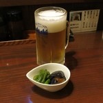 こざすや - 生ビールとお通し
