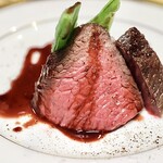 波へい - 和牛もも肉のロースト 赤ワインソース じゃがいものピューレ