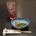 奴 - 巨峰サワー＋お通し