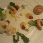 ベルクール - 高知県産茶色丸ハタ・シトロンキャビア・北海縞海老