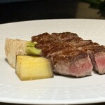 名駅 鉄板焼き 森本Ｘ Premium - A5黒毛和牛サーロインの鉄板焼き