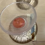 銀座 鮨 魯久 - 自家製イチゴゼリーは、マジうまでした。