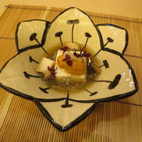 山玄茶 - 汲み上げ湯葉豆腐、雲丹、鮑、蓴菜と共に2