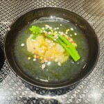 鮨あさひ - アブラメの天ぷらのお吸物(絶品)