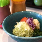 とん唐てん - サラダとドレッシング