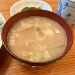 とんかつ河 - 具沢山豚汁