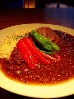 h Ohashi Ba Oreo - 挽き肉と夏野菜のカレーライス。キーマ風(^^) 辛さ控えめです。