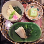 和食しゃぶしゃぶ かごの屋 - 三種の籠盛り