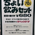 マロリーポークステーキ - ちょい飲みセット¥680