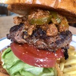 デモデヘブン - ピリ辛チリソース　パティはコリコリしています