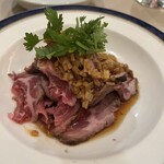 (楽)中華酒場 サンクスチャイナタウン - 牛肉のたたき麻辣ソース！！