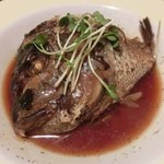 絹の道 - 鯛かぶと煮付け