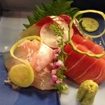 輝咲 - お刺身、島アジ、トロ