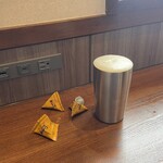 天然温泉 ゆるりの湯 御宿 結の庄 - 「山笑」のおつまみと生ビール