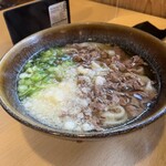 葉隠うどん - 息子オーダーの肉うどん