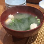 すしダイニング 参宮橋 清水 - お味噌汁