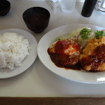 キッチンぽっと - コラボ（ハンバーグ・チキンカツ）950円
