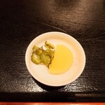 上北沢 天兼 - 箸休めの"お漬物"は二種。