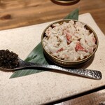 紬 - 缶紬（ウニシャリ カニ・キャビア乗せ）